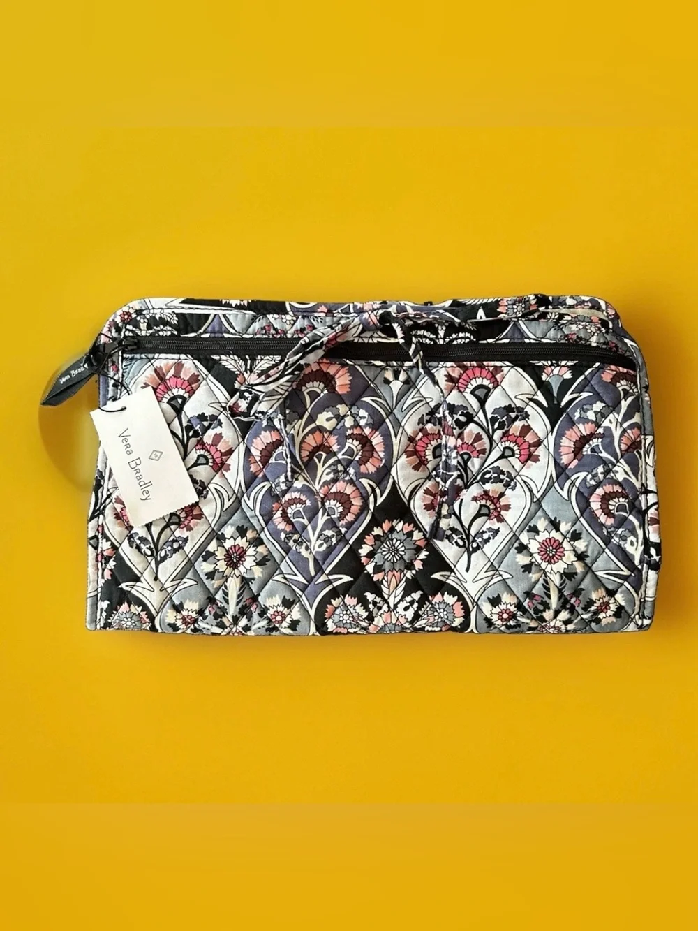 Vera Bradley Retired Ornate Blooms Quilted Curling & Flat Iron Cover Wrap Travel